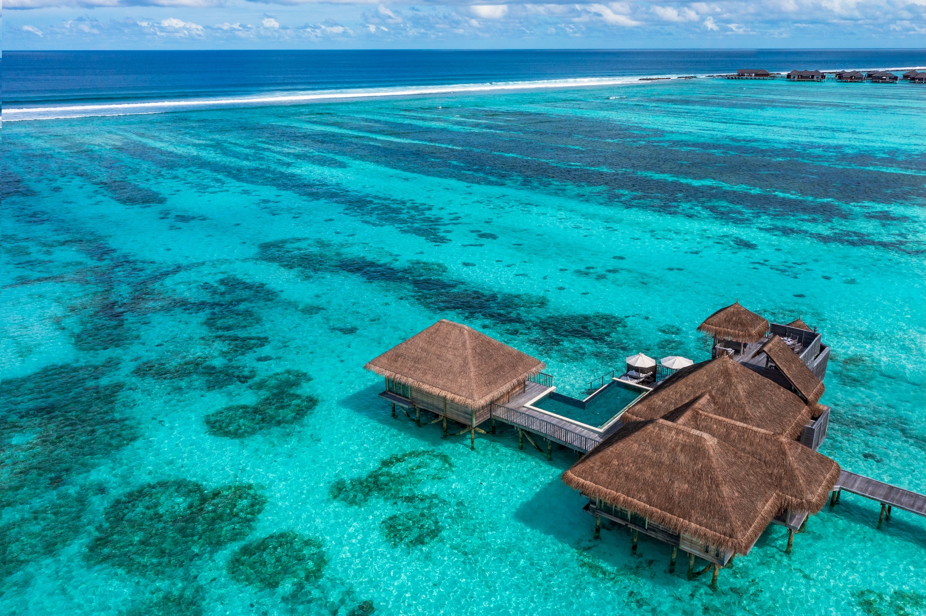 Gili Lankanfushi Two Bedroom Villa with Pool Aerial